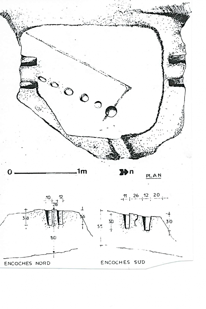 Plan du pressoir n°2 de Marzials (par Eliane Hedan, 1980)