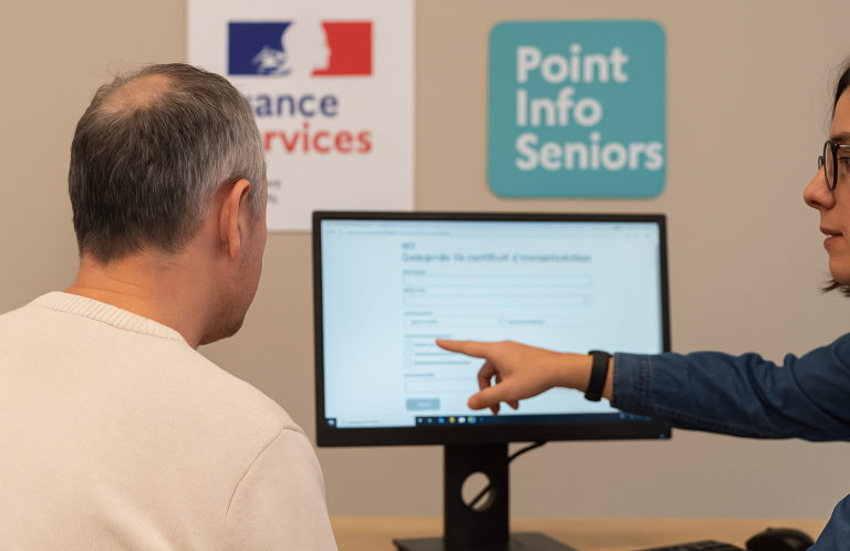 photo d'illustration d’un accueil France Services ou d’un bureau administratif